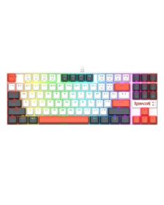 Механична геймърска клавиатура Redragon Kumara K552WLR-RGB – бяла със сиво и оранжево RGB осветление