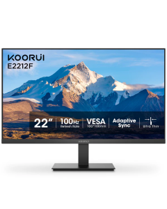 KOORUI E2212F, 22" 100 Hz, Full HD (1920x1080) 16:9, 250 cd/m^2, 5 ms, 3 000 : 1, HDMI 1.4, VGA, Аudio Оut