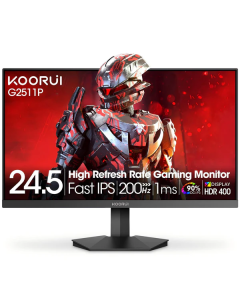 KOORUI G2511P, 25" 200 Hz, FHD (1920x1080) 16:9, 1x HDMI, 1x DisplayPort, Черен