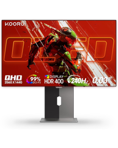KOORUI S2721XO, 27" 240Hz, QHD 2560x1440 16:9, 1x DisplayPort, 2x HDMI, Черен