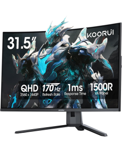 KOORUI G3221S, 32" 170HZ, QHD 2560x1440 21:9, 1x DisplayPort, 1x HDMI, Черен