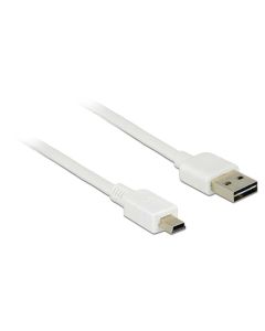 Delock EASY-USB-A 2.0 мъжко - USB Mini-B мъжко, 1m , бял