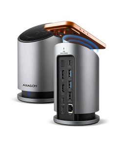 USB-C Multiport Dock, W-less Charge, AXAGON HMC-WL9