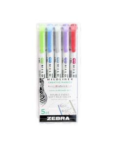 Zebra Текст маркер Mildliner Cool & Refined, двоен, 5 цвята