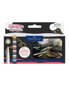 Faber-Castell Маркер Creative Moments, объл, 1.5 mm, 6 металикови цвята