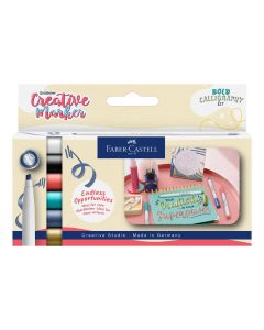 Faber-Castell Маркер за калиграфия Creative Lettering, 6 цвята