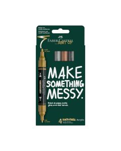 Faber-Castell Акрилен маркер Multimark Metallic, 4 цвята