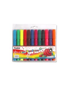 Foska Флумастери Jumbo, 12 цвята