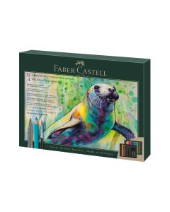 Faber-Castell Комплект цветни моливи Albrecht Durer и тънкописци Pitt Artist Pen, 37 части
