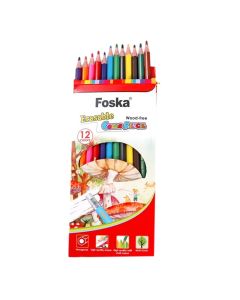 Foska Моливи Hexagonal, изтриваеми, 12 цвята