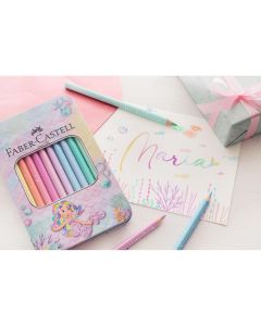Faber-Castell Моливи Sparkle Jumbo, 10 пастелни цвята
