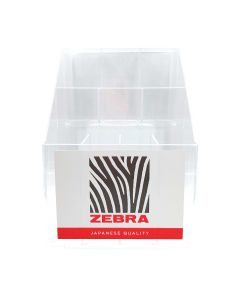 Zebra Дисплей за пишещи средства P10, акрилен, с 10 отделения, прозрачен