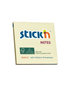Stick'n Самозалепващи се листчета, 76 x 76 mm, жълти, 100 листа