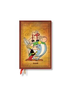 Paperblanks Планер Asterix, Mini, хоризонтален, твърда корица, 80 листа, за 2026 година