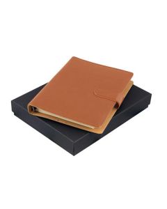 Office 1 Органайзер, A5, с рингове, кожен, в кутия, кафяв