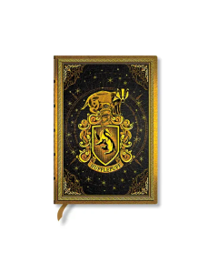 Paperblanks Тефтер Hufflepuff, Midi, широки редове, твърда корица, 72 листа