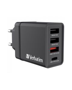 Адаптер Verbatim, 4 порта 3хUSB Type-A, 1xUSB Type-C, 30 W