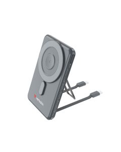 Външна батерия Verbatim Charge n'Go, 5000 mAh, с 2 кабела, USB Type-C, сива