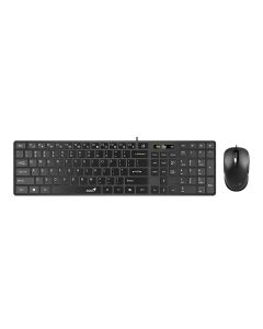 Комплект клавиатура Genius и мишка Smilstar C126, с кабел 1.5 m и кирилизация, USB, 3 бутона на мишката, черни