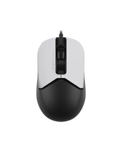 A4Tech Fstyler FM12S, с кабел, безшумна, USB, 3 бутона, бяло-черна