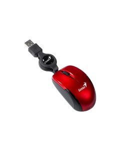 Genius Micro Traveler, с кабел, USB Type-A, 3 бутона, червена