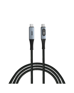 Verbatim Sync & Charge, USB Type-C към USB Type-C, с дисплей, 100 W, 120 cm