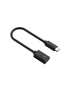 Адаптер Genius ACC-C2AC, с кабел, USB Type-A към USB Type-C, 21 cm, черен