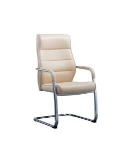 Посетителски стол RFG ITACA M, екокожа, метална основа, до 150 kg, бежов