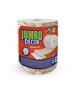 Кухненска ролка Zebra Jumbo Decor, двупластова, 150 къса