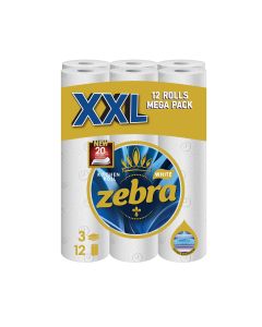 Кухненска ролка Zebra XXL, трипластова 90 къса, 12 броя