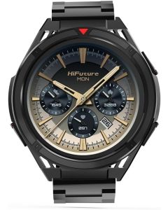 HiFuture Active, 1.43" AMOLED, Dual Band GPS + Compass + Altimeter, Bluetooth Call, 5ATM Водоустойчив, Черен/Червен