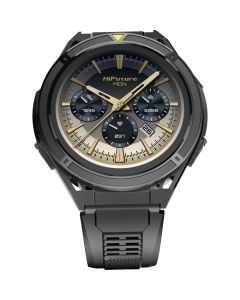 HiFuture Active, 1.43" AMOLED, Dual Band GPS + Compass + Altimeter, Bluetooth Call, 5ATM Водоустойчив, Черен/Жълт