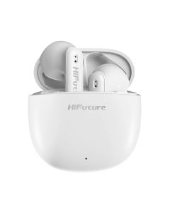 HiFuture ColorBuds2, *5+15hours Play time, Bluetooth 5.3, 10MM Driver, Soft Bass, Comfort Fit, Бял