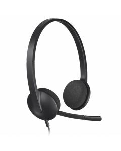 Logitech H340 USB Computer Headset, Black