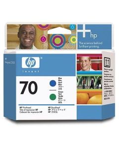 HP 70 Blue and Green Printhead