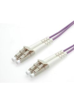 ROLINE 21.15.8752 :: Fibre Optic Jumper кабел, 50-125µm, LC-LC, OM4, пурпурен, 2.0 м