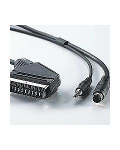 VALUE 11.99.4311 :: DVD комплект кабели, 10.0 м, Scart-M към SVHS-M + 3.5 мм Stereo-M, tin-plated, черен