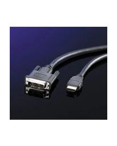 ROLINE 11.04.5522 :: DVI към HDMI кабел, DVI M - HDMI M, 2.0 м