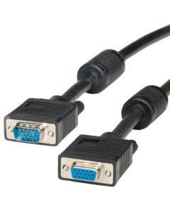 ROLINE 11.04.5380 VGA кабел HD15 M-F, 30.0 м, ферити, удължителен