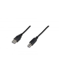 DIGITUS AK-300102-030-S :: USB 2.0 кабел, Type A-B, 3.0 м, черен