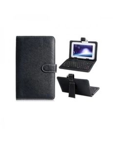 Tablet Bag 7" Leather w Keyboard, Black, G0214B
